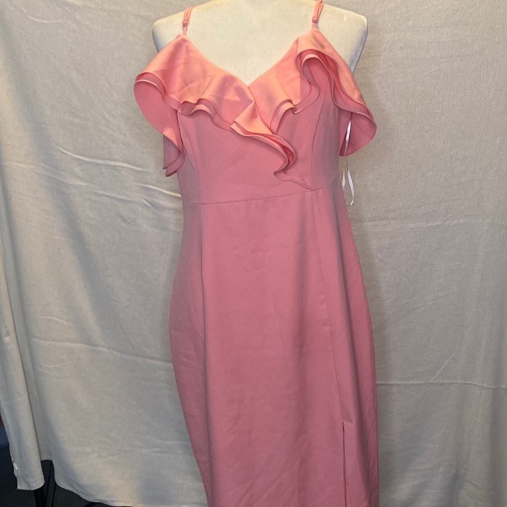 Pink Lulus ruffle Dress